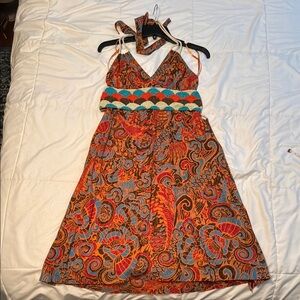 Anthropologie Belted Halter Dress